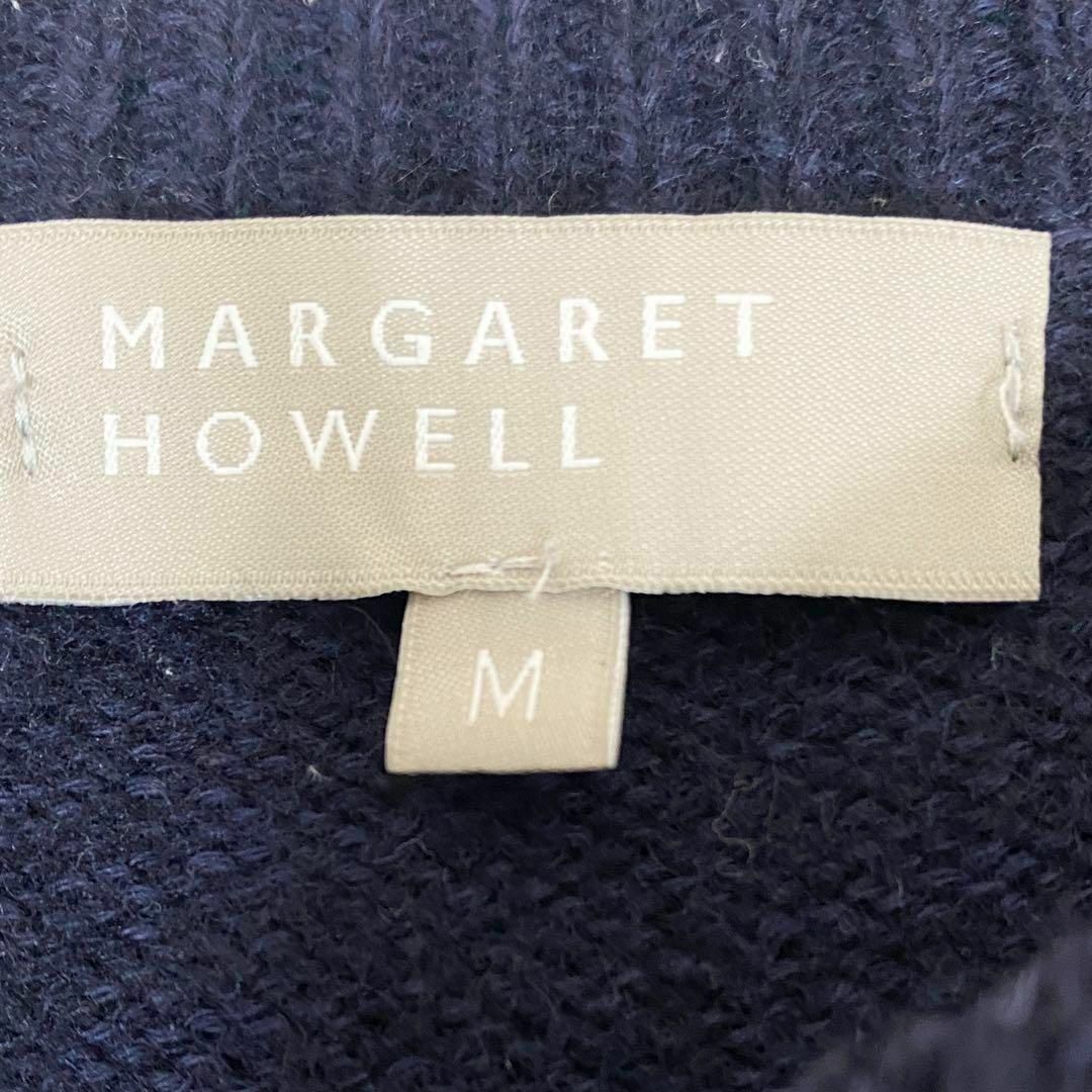 MARGARET HOWELL(マーガレットハウエル)のマーガレットハウエル　コットンカシミヤクルーネックセーター　ネイビー　M ニット レディースのトップス(ニット/セーター)の商品写真