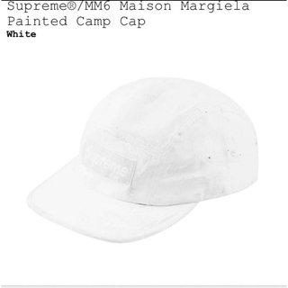 シュプリーム(Supreme)のMM6 Maison Margiela Painted Camp white(キャップ)