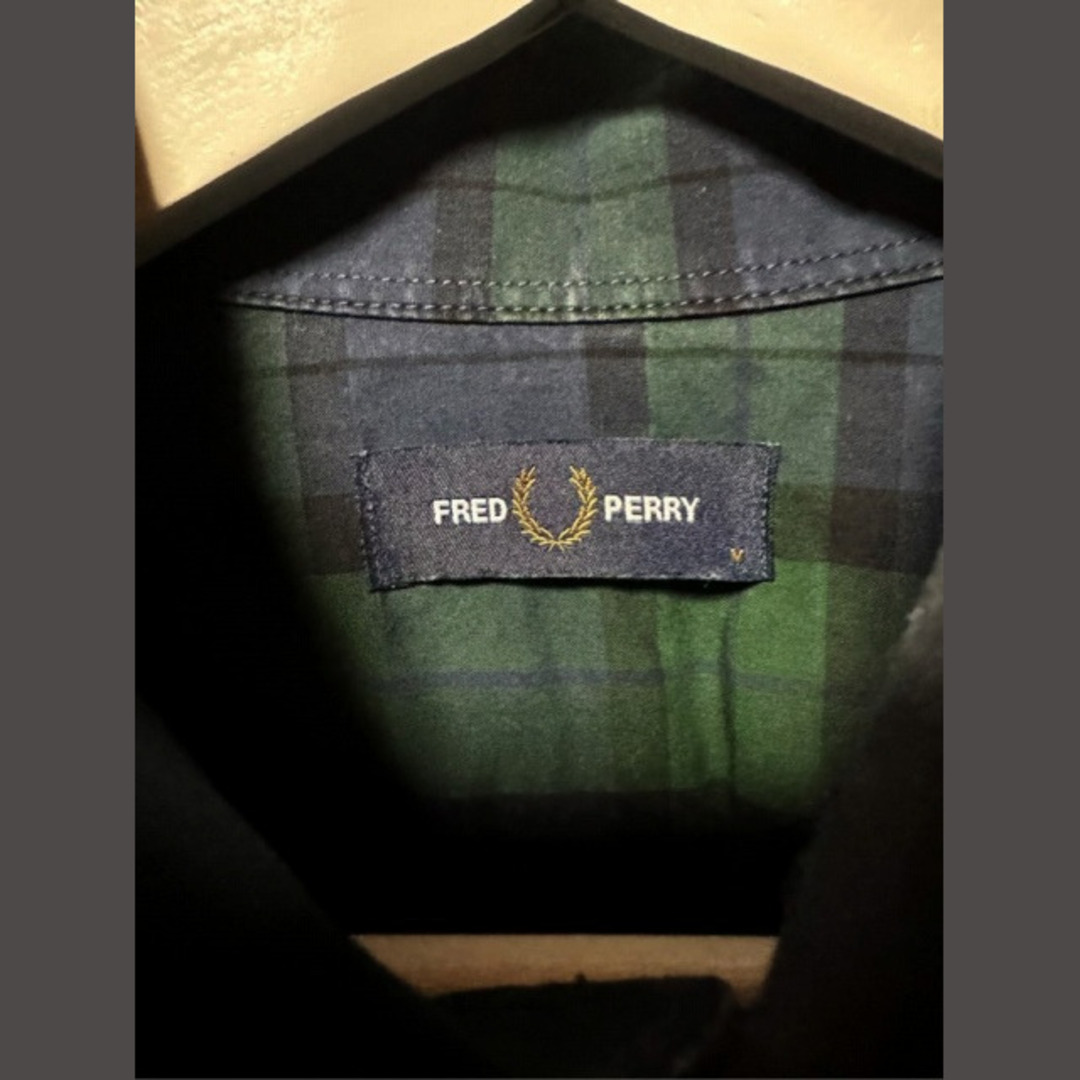 FRED PERRY(フレッドペリー)のフレッドペリー チェック柄 長袖シャツ M グリーン トップス メンズのトップス(シャツ)の商品写真