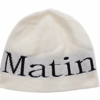 Matin Kim ビーニー ニット帽　ホワイト(ニット帽/ビーニー)