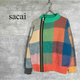 サカイ(sacai)の『sacai』サカイ (1) チェック柄 ニットカーディガン(ニット/セーター)