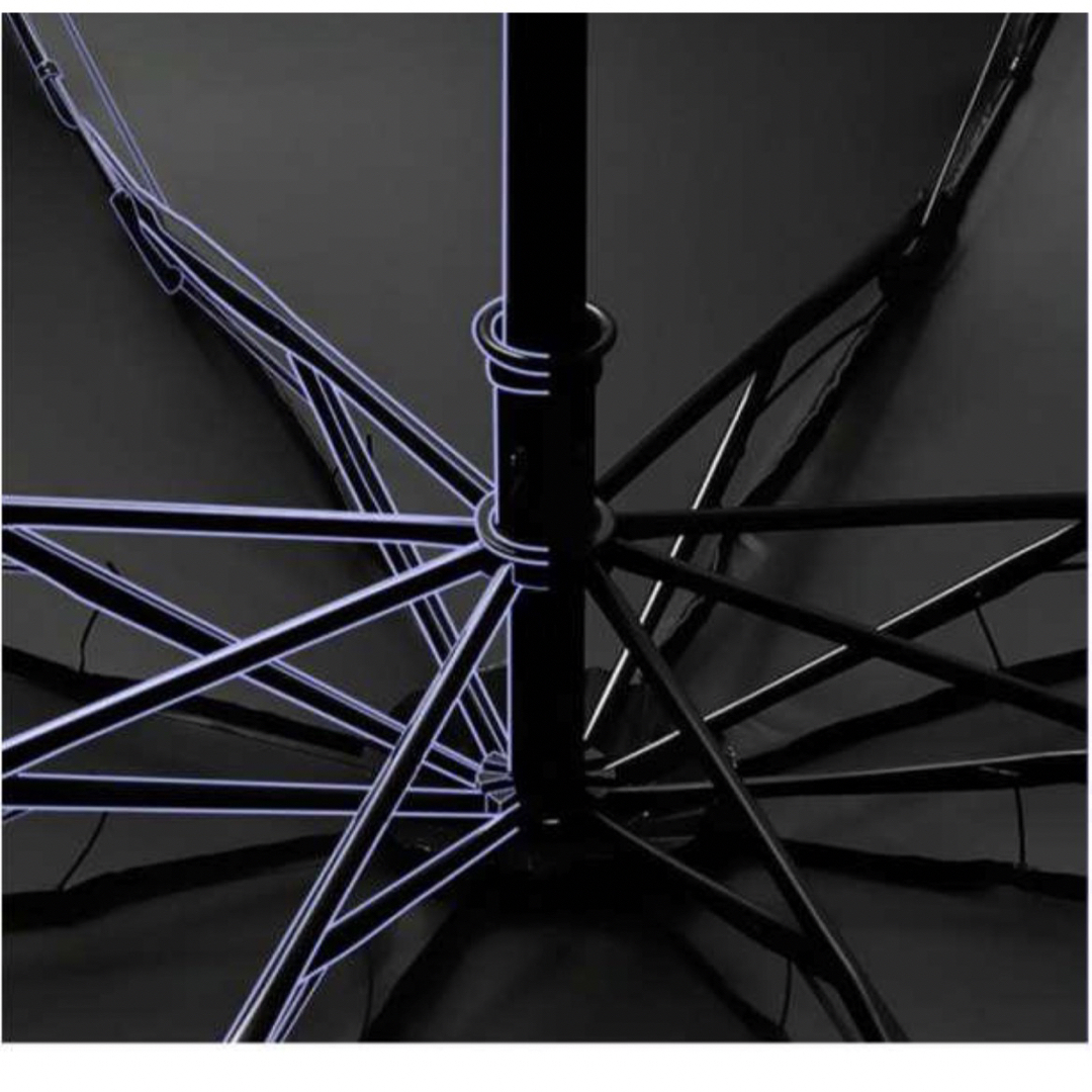 折りたたみ傘 晴雨兼用 UVカット 完全遮光 紫外線 日傘 雨傘 ブラック メンズのファッション小物(傘)の商品写真