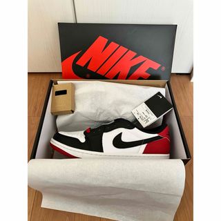 ジョーダン(Jordan Brand（NIKE）)のAIR JORDAN 1 RETRO LOW OG つま黒 black toe(スニーカー)