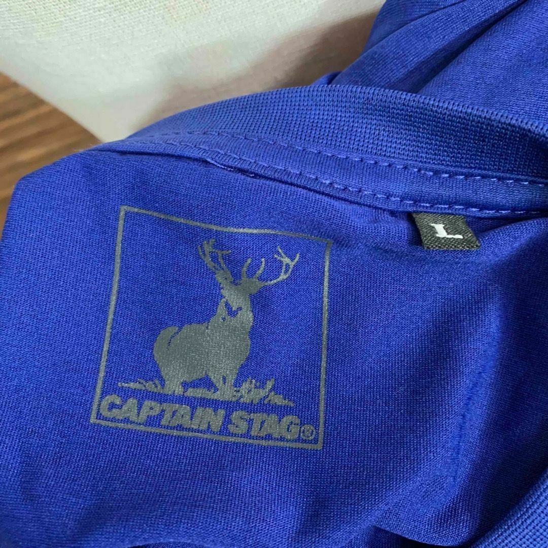 CAPTAIN STAG(キャプテンスタッグ)のキャプテンスタッグ Tシャツ Lサイズ 紺色 ネイビー 半袖 レディース レディースのトップス(Tシャツ(半袖/袖なし))の商品写真