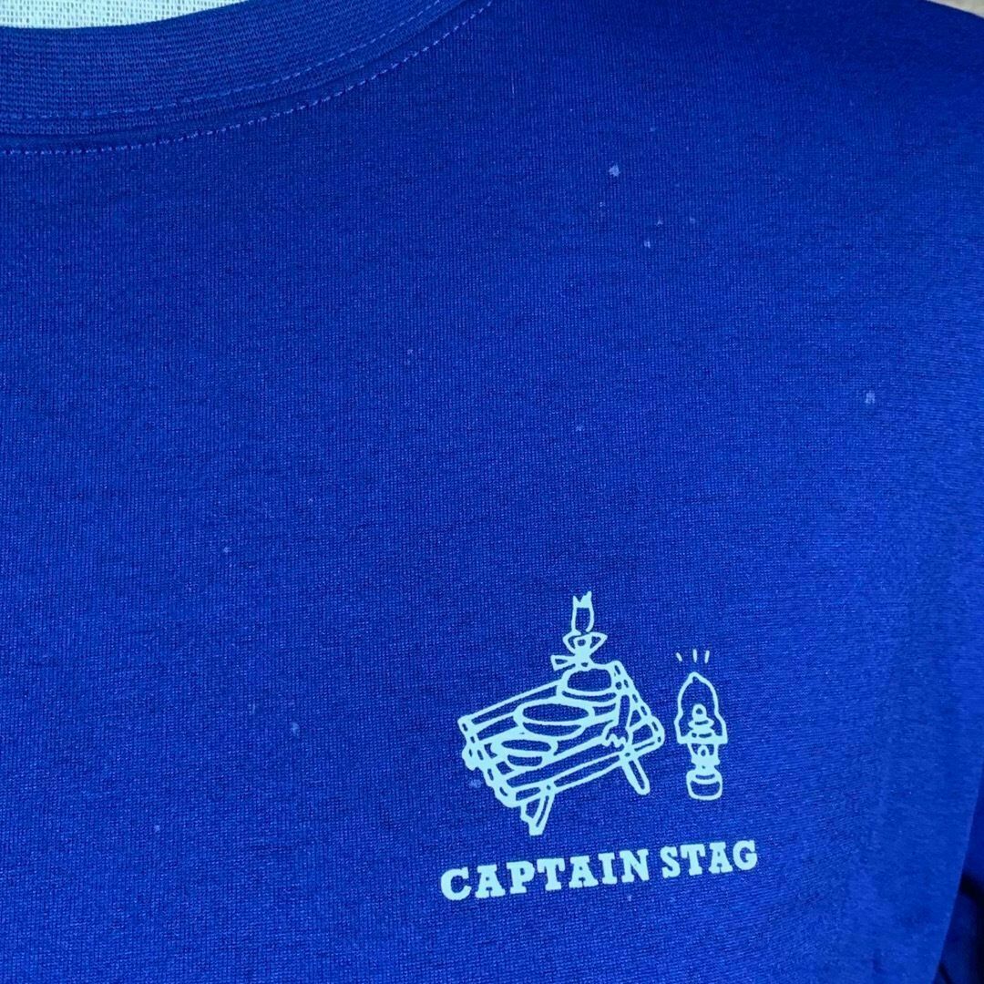 CAPTAIN STAG(キャプテンスタッグ)のキャプテンスタッグ Tシャツ Lサイズ 紺色 ネイビー 半袖 レディース レディースのトップス(Tシャツ(半袖/袖なし))の商品写真