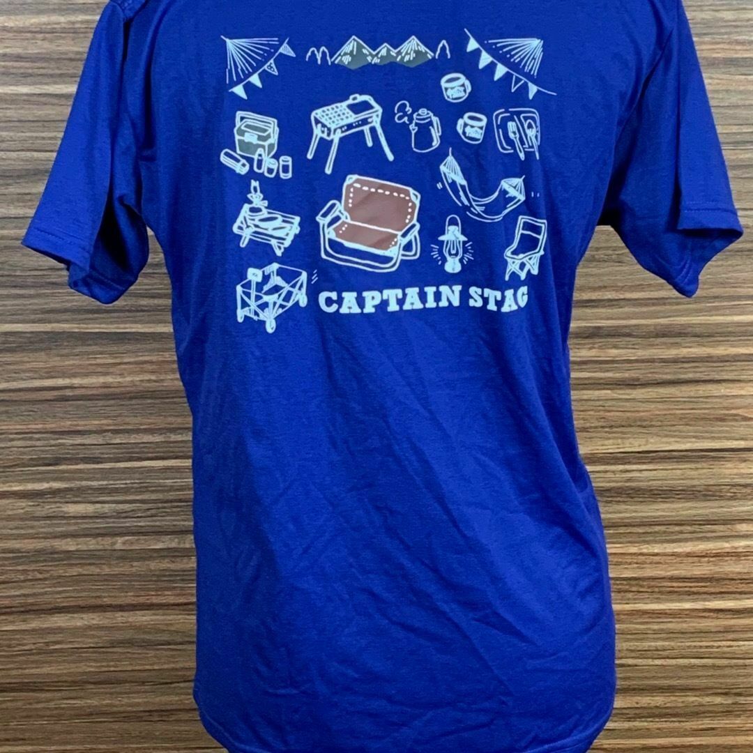 CAPTAIN STAG(キャプテンスタッグ)のキャプテンスタッグ Tシャツ Lサイズ 紺色 ネイビー 半袖 レディース レディースのトップス(Tシャツ(半袖/袖なし))の商品写真