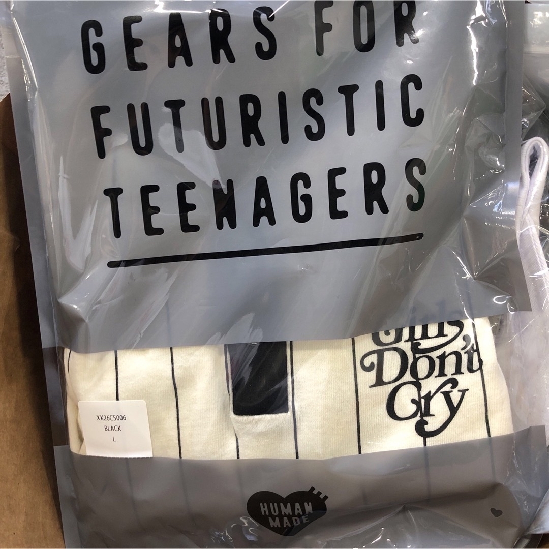 HUMAN MADE - HUMANMADE Girls Don't Cry ベースボールシャツ L HUMAN MADE - HUMANMADE Girls Don't Cry ベースボールシャツ L