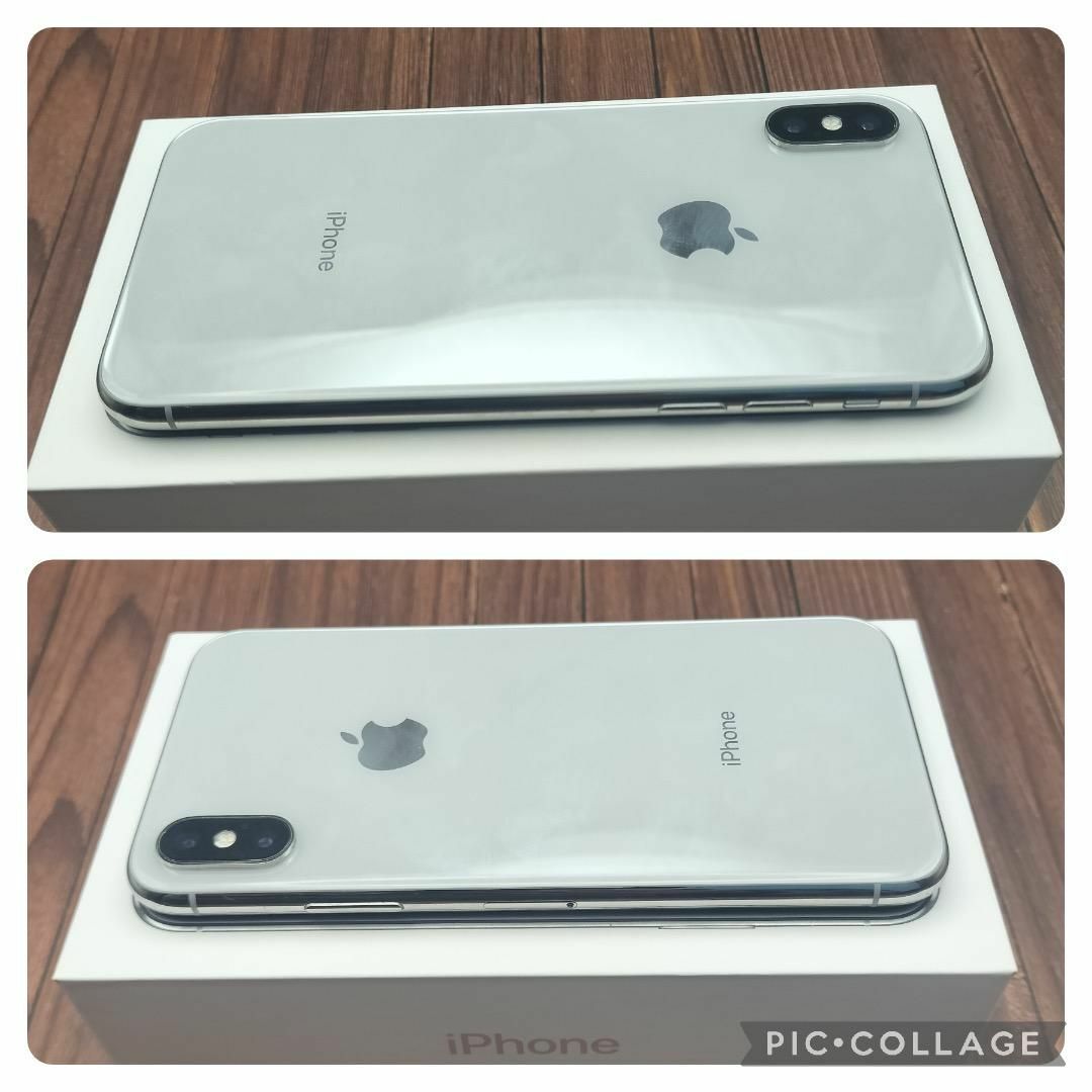 iPhone(アイフォーン)のiPhone X Silver 256GB　液晶大容量バッテリー新品 スマホ/家電/カメラのスマートフォン/携帯電話(スマートフォン本体)の商品写真