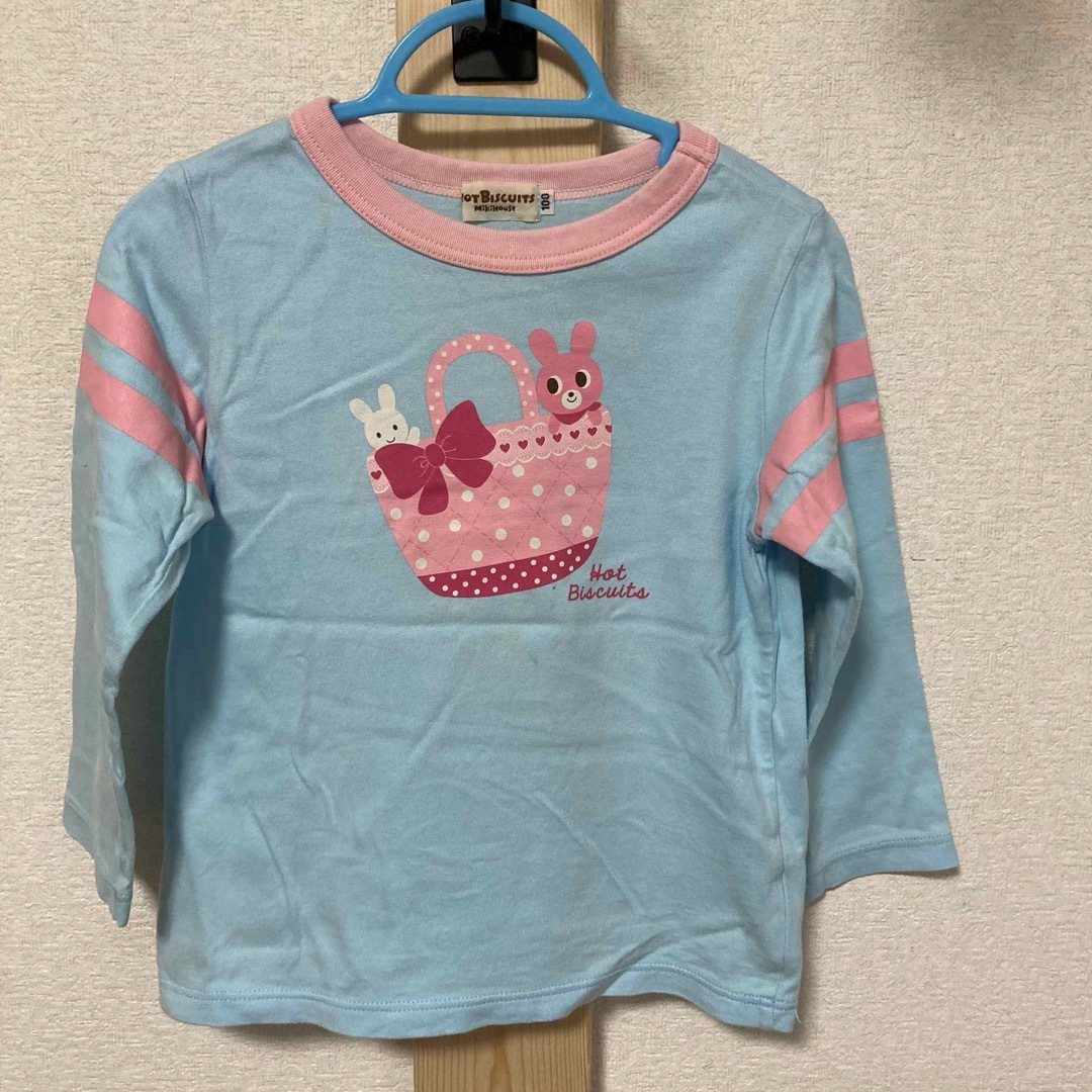 HOT BISCUITS(ホットビスケッツ)のホットビスケッツ　長袖Tシャツ　100 キッズ/ベビー/マタニティのキッズ服女の子用(90cm~)(Tシャツ/カットソー)の商品写真