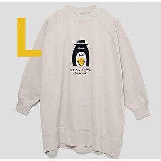 Design Tshirts Store graniph - グラニフ  Lサイズ　ビューティフルシャドー　ファミリー　スウェットワンピース