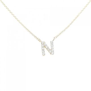 K10YG イニシャルN ダイヤモンド ネックレス 0.11CT(ネックレス)