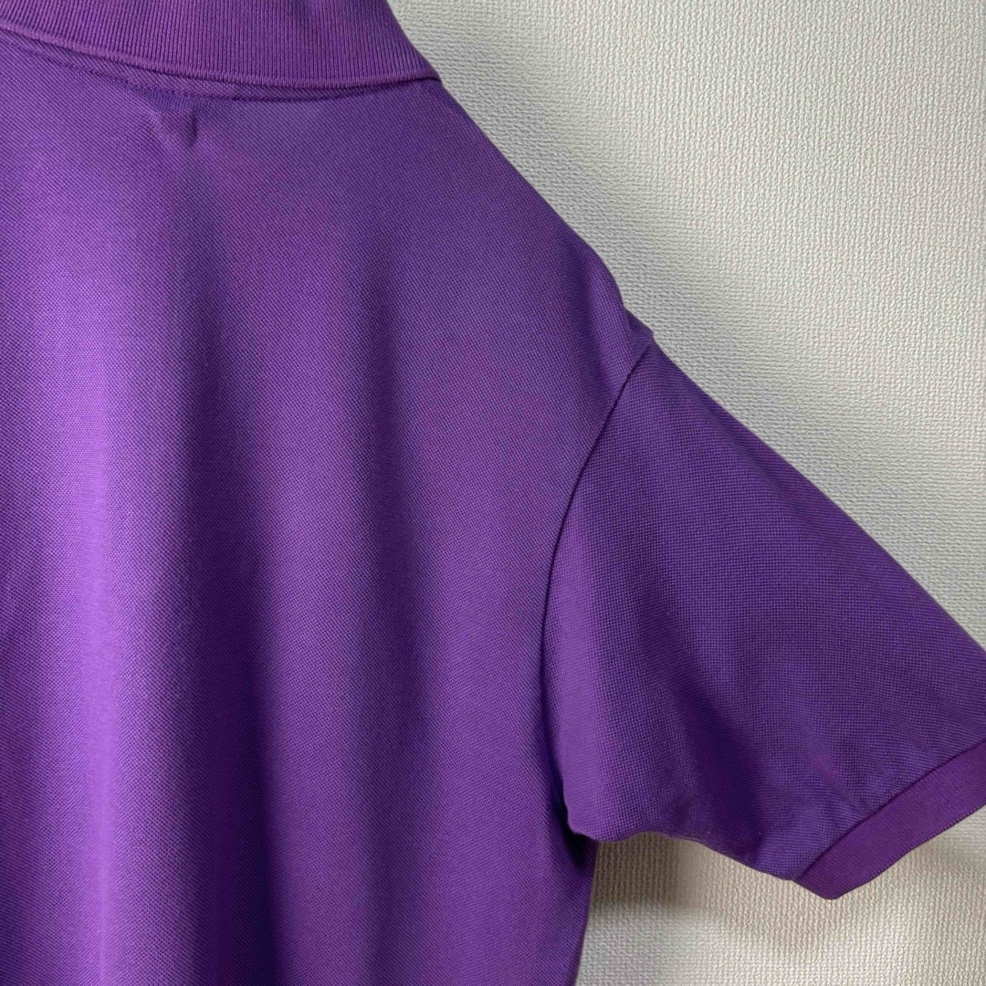 LACOSTE(ラコステ)のLACOSTE ラコステ　ポロシャツ　半袖　パープル　紫　サイズ3 S M　古着 メンズのトップス(ポロシャツ)の商品写真