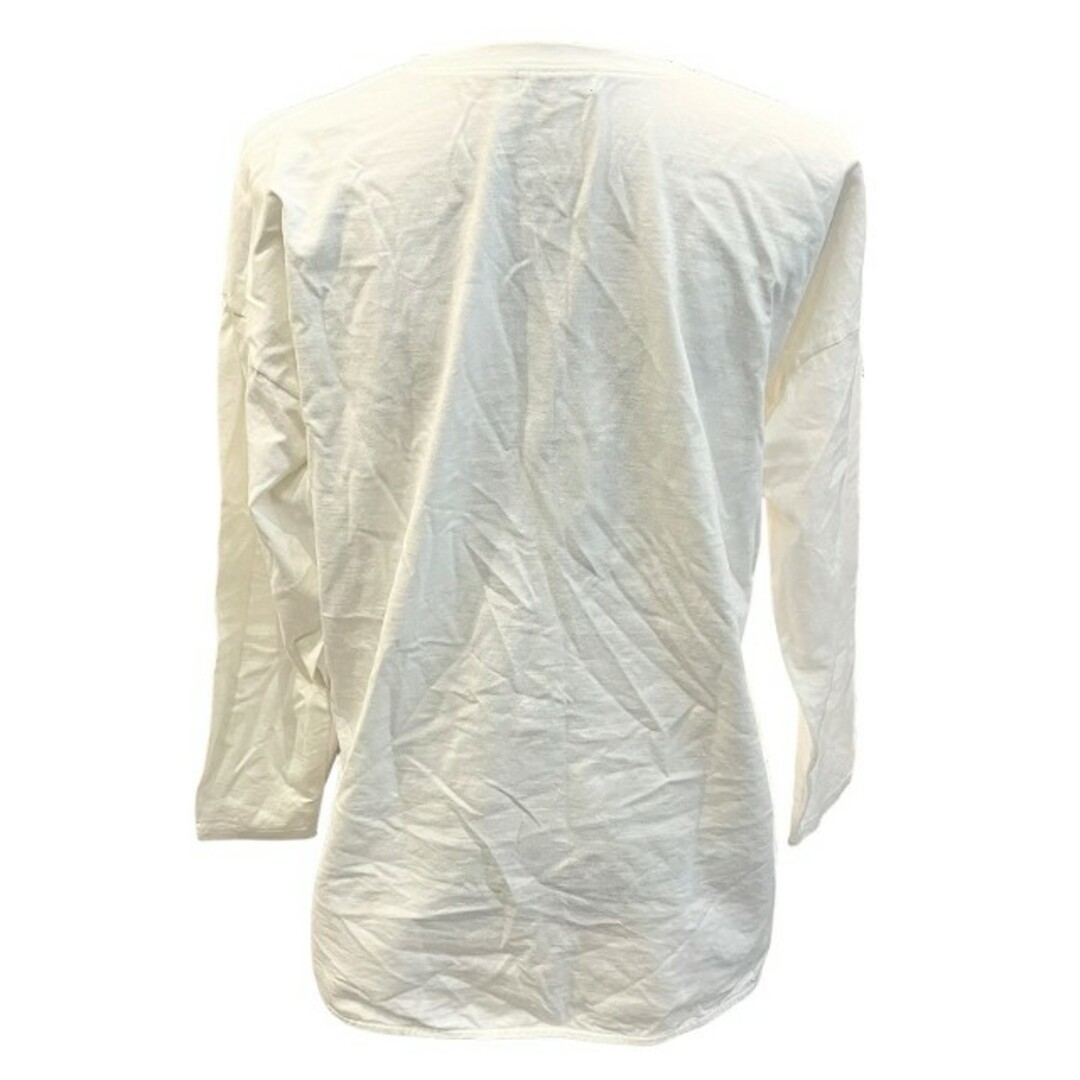 SHIPS(シップス)のシップス  美品 カットソー Tシャツ  長袖 大きいサイズ 白系 ■070 レディースのトップス(Tシャツ(長袖/七分))の商品写真