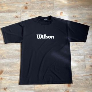 ウィルソン(wilson)のウィルソン　半袖メッシュ黒ブラックTシャツ　日本製　スポーツウェア(Tシャツ/カットソー(半袖/袖なし))