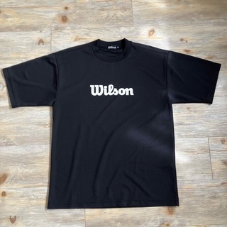 ウィルソン　半袖メッシュ黒ブラックTシャツ　日本製　スポーツウェア