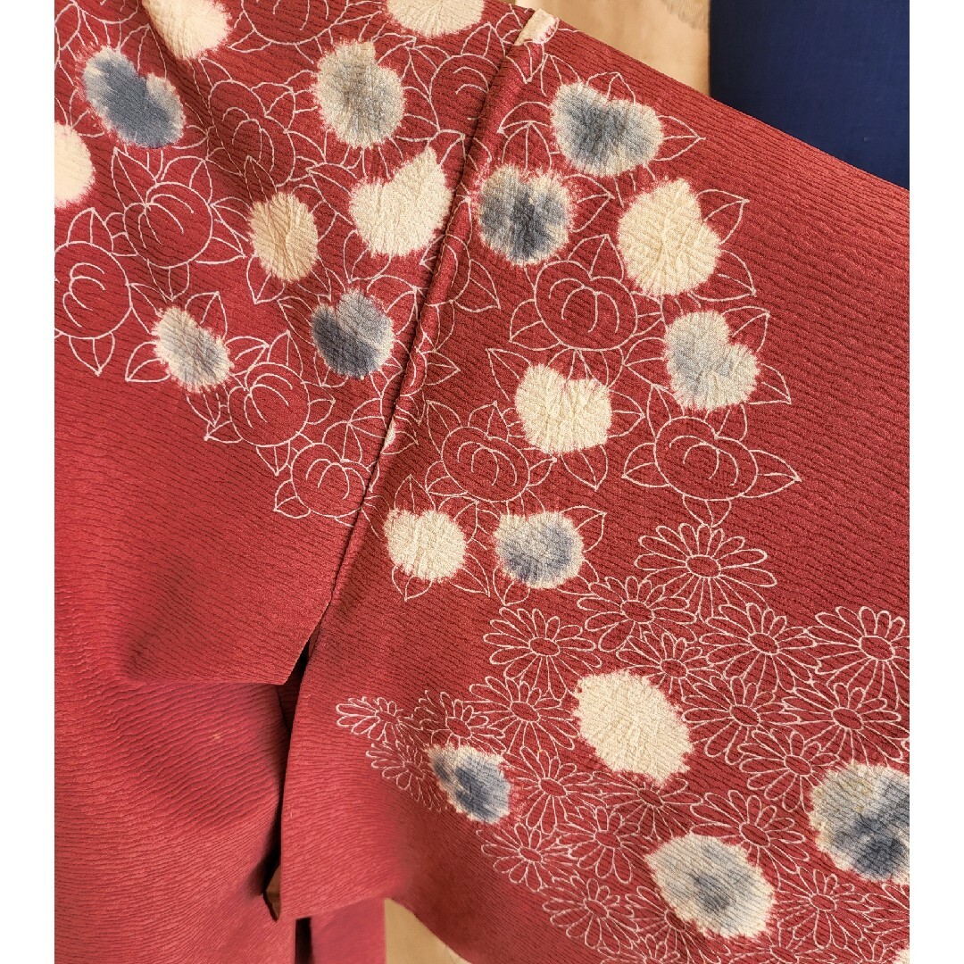羽織 ピンク系 部分絞り 着物コート 正絹 カーディガン 和風コート レディースの水着/浴衣(着物)の商品写真