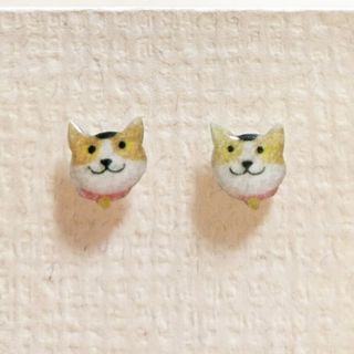 No.2366  三毛猫のピアス☆(ピアス)