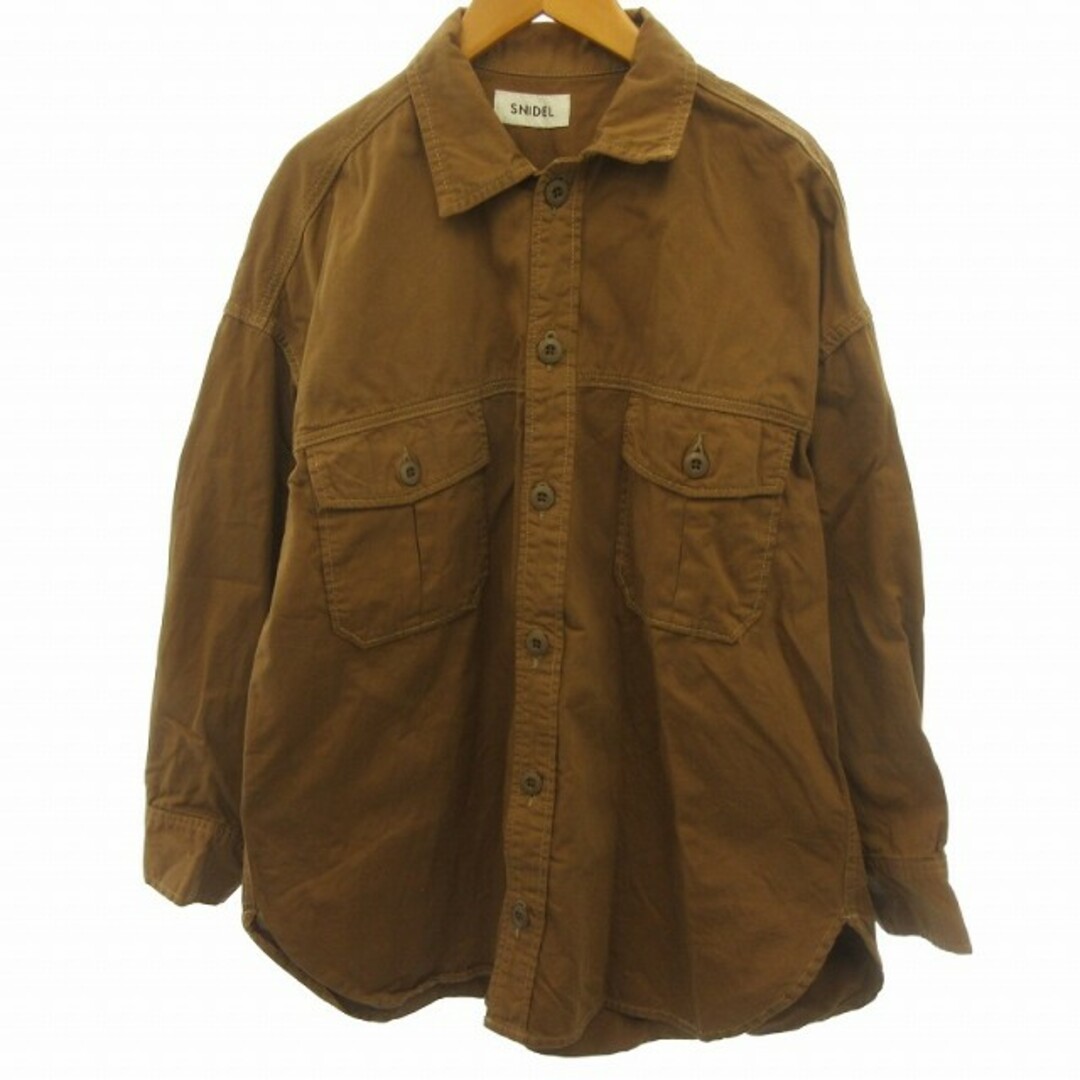 SNIDEL(スナイデル)のスナイデル 19AW ミリタリーオーバーシャツ ブラウス ビッグシルエット F レディースのトップス(シャツ/ブラウス(長袖/七分))の商品写真