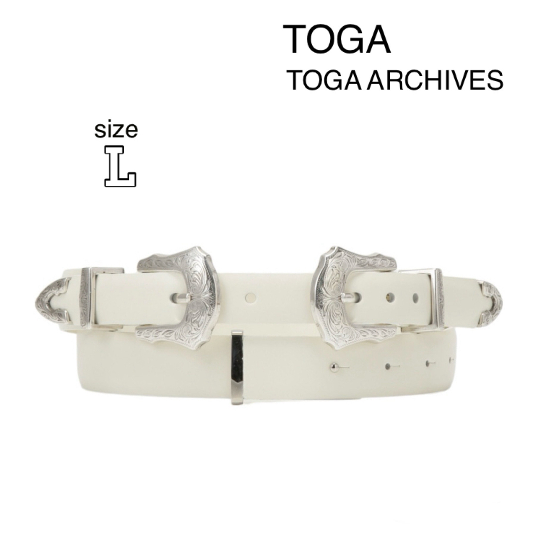 TOGA_ROE新品 定価2.5万円 TOGA Double buckle belt サイズL
