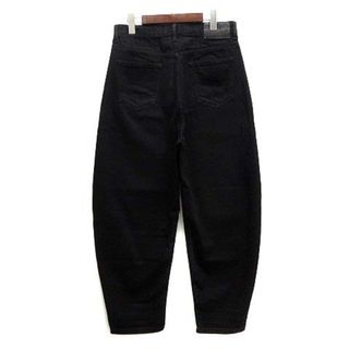 ザラ(ZARA)のザラ ZARA ワイド テーパード デニム パンツ ジーンズ ブラック 黒 38(デニム/ジーンズ)