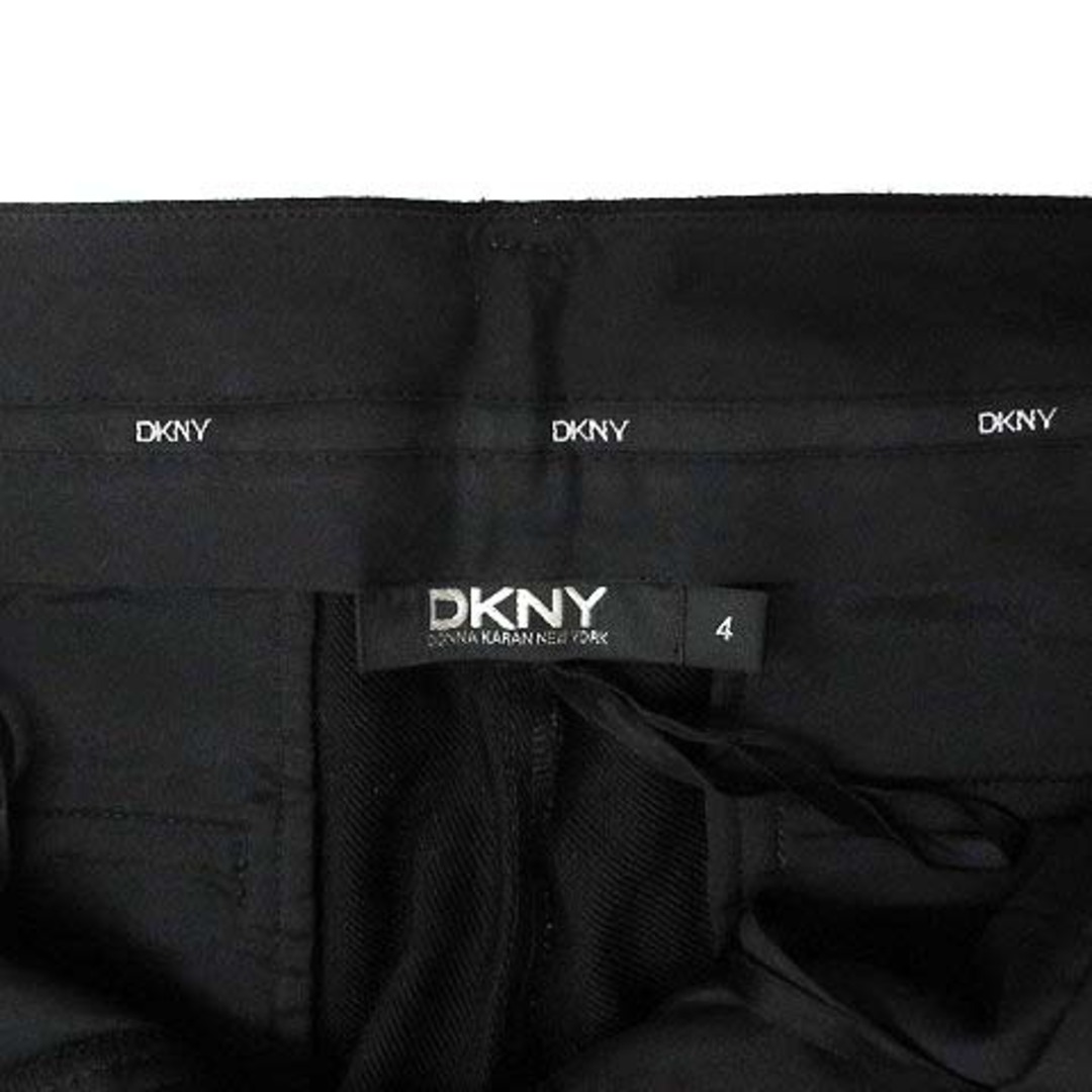 DKNY(ダナキャランニューヨーク)のダナキャランニューヨーク DKNY ウール リネン クロップド パンツ 黒 4 レディースのパンツ(その他)の商品写真