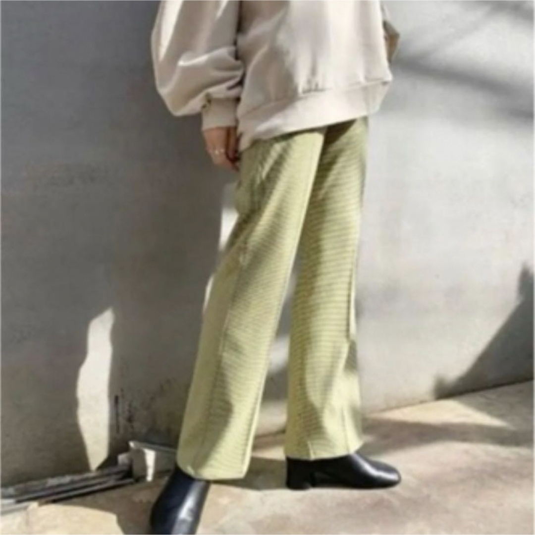 Kastane(カスタネ)のカスタネ カラーチェック フレア スラックス サイズ1 S-M パンツ チェック レディースのパンツ(カジュアルパンツ)の商品写真