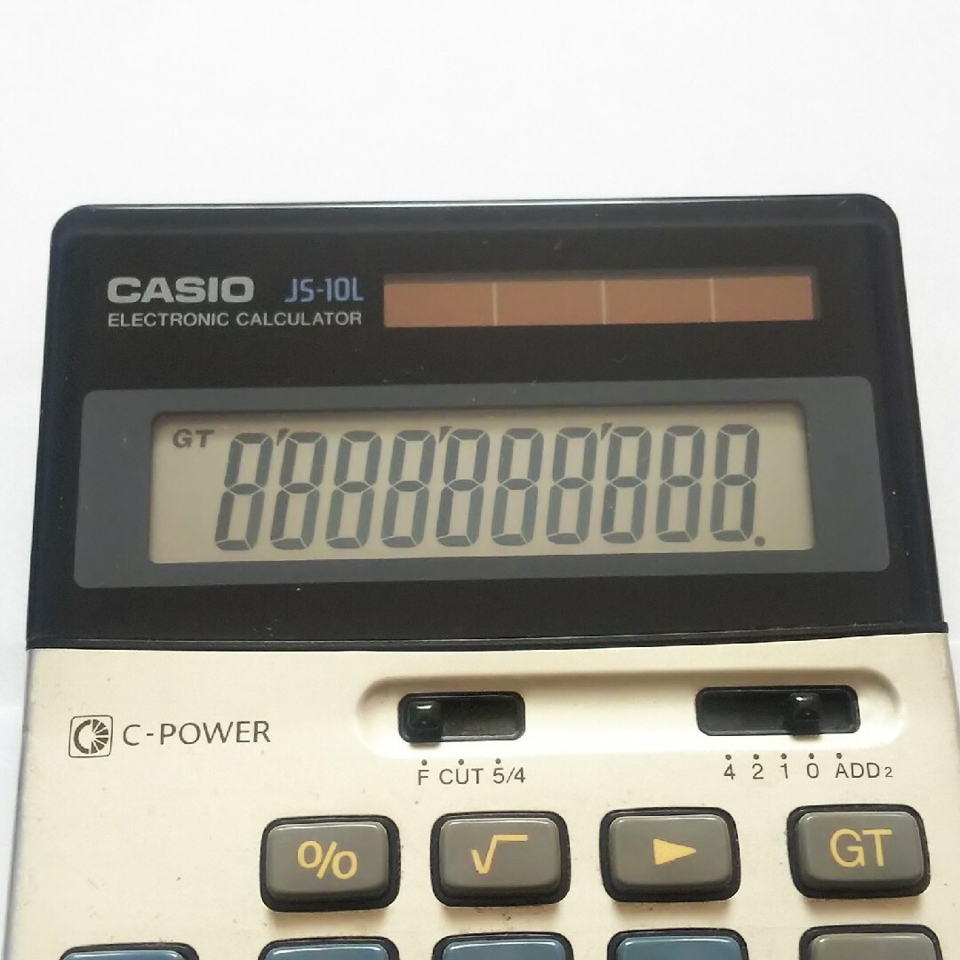 CASIO(カシオ)のCASIO 電卓 JS-10L 太陽電池 10桁 日本製 インテリア/住まい/日用品のオフィス用品(オフィス用品一般)の商品写真