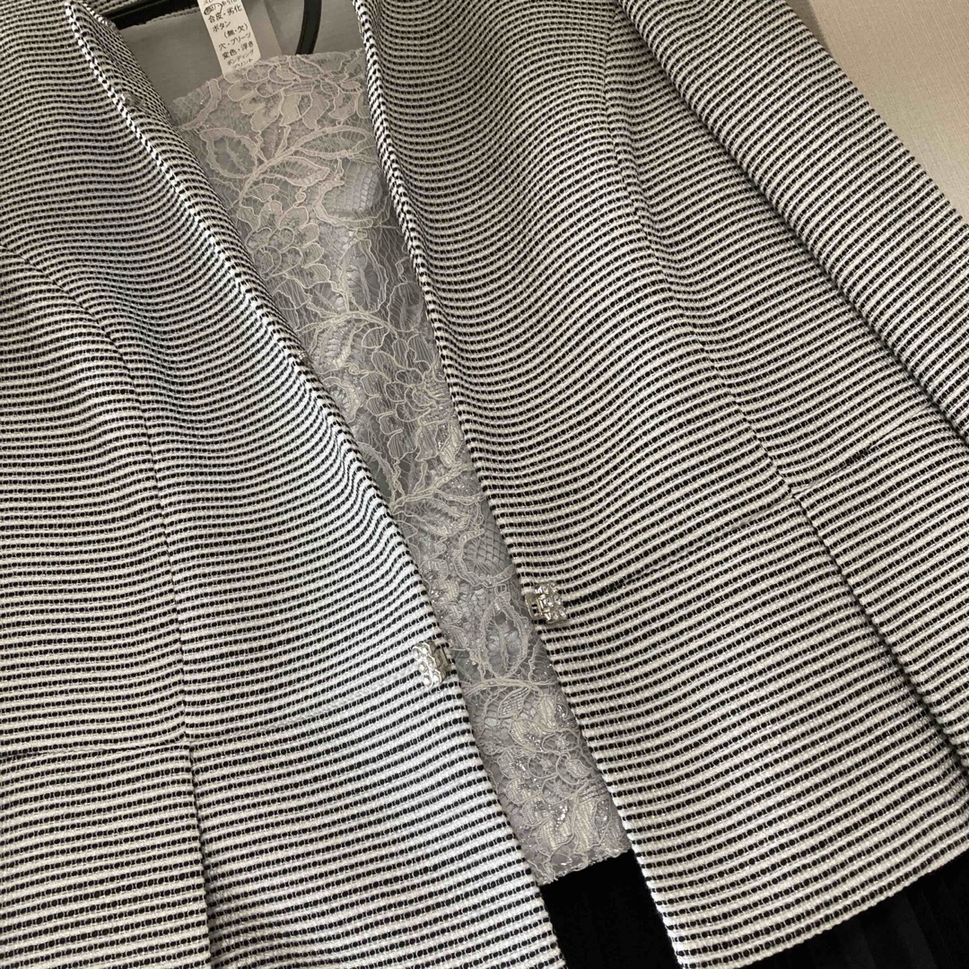 フォーマルスーツ　ジャケット　プリーツスカート　春夏 レディースのフォーマル/ドレス(スーツ)の商品写真