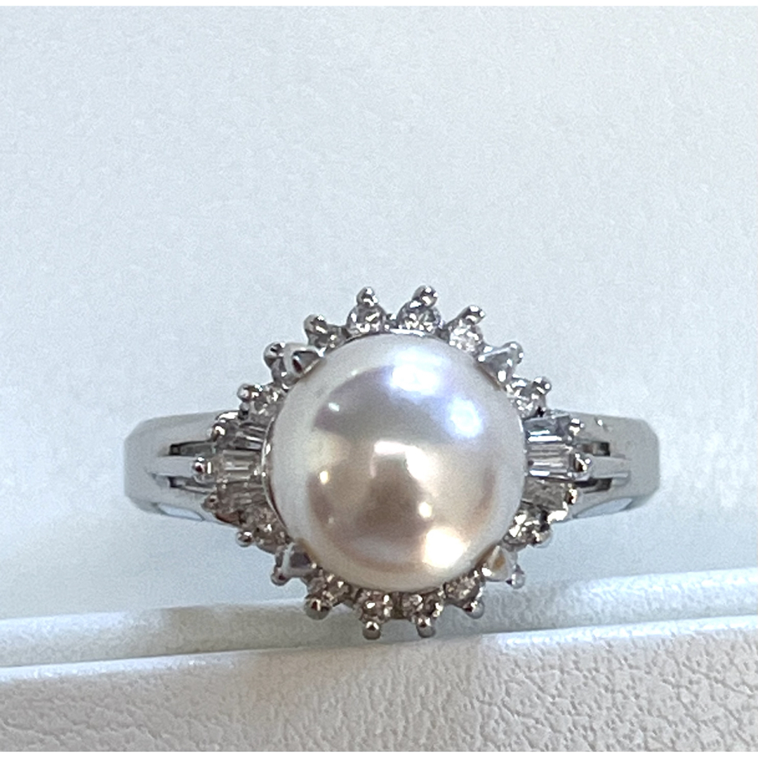 あこや真珠指輪　あこや真珠リング　花珠　本真珠リング　本真珠　パール指輪 レディースのアクセサリー(リング(指輪))の商品写真