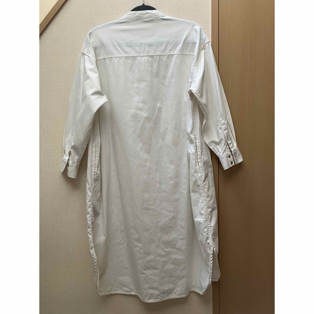ロング綿シャツ レディースのトップス(シャツ/ブラウス(長袖/七分))の商品写真