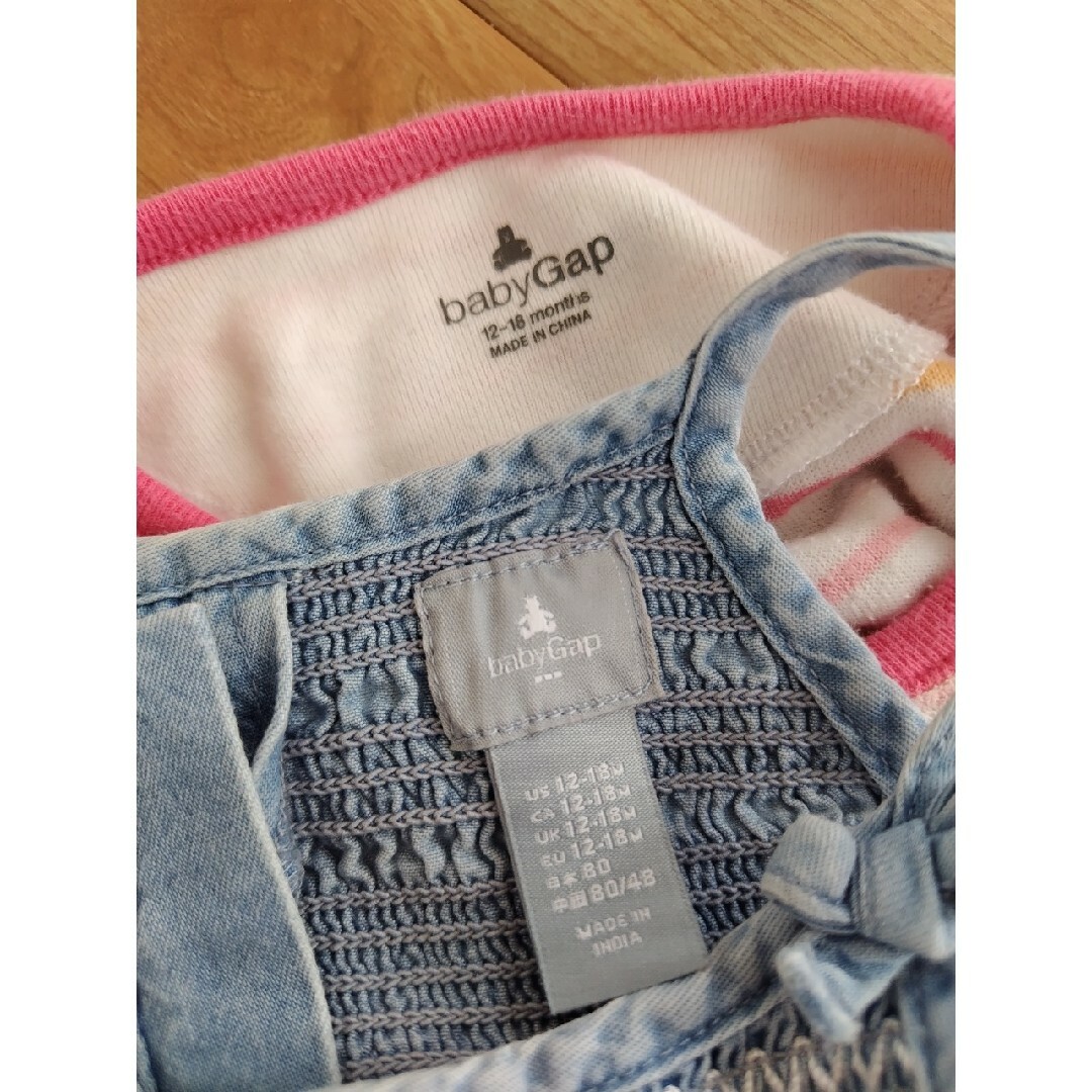 babyGAP(ベビーギャップ)のbaby GAP　ロンパース　ロンパ　Ｔシャツ　トップス　ワンピース　女の子 キッズ/ベビー/マタニティのベビー服(~85cm)(Ｔシャツ)の商品写真