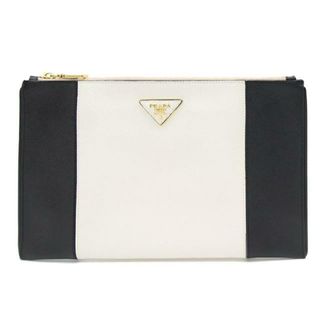 プラダ(PRADA)の プラダ クラッチバッグ BP625C ブラック レザー(クラッチバッグ)