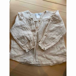 ザラキッズ(ZARA KIDS)のZARA★テクスチャー素材ボタンアップシャツ(シャツ/カットソー)