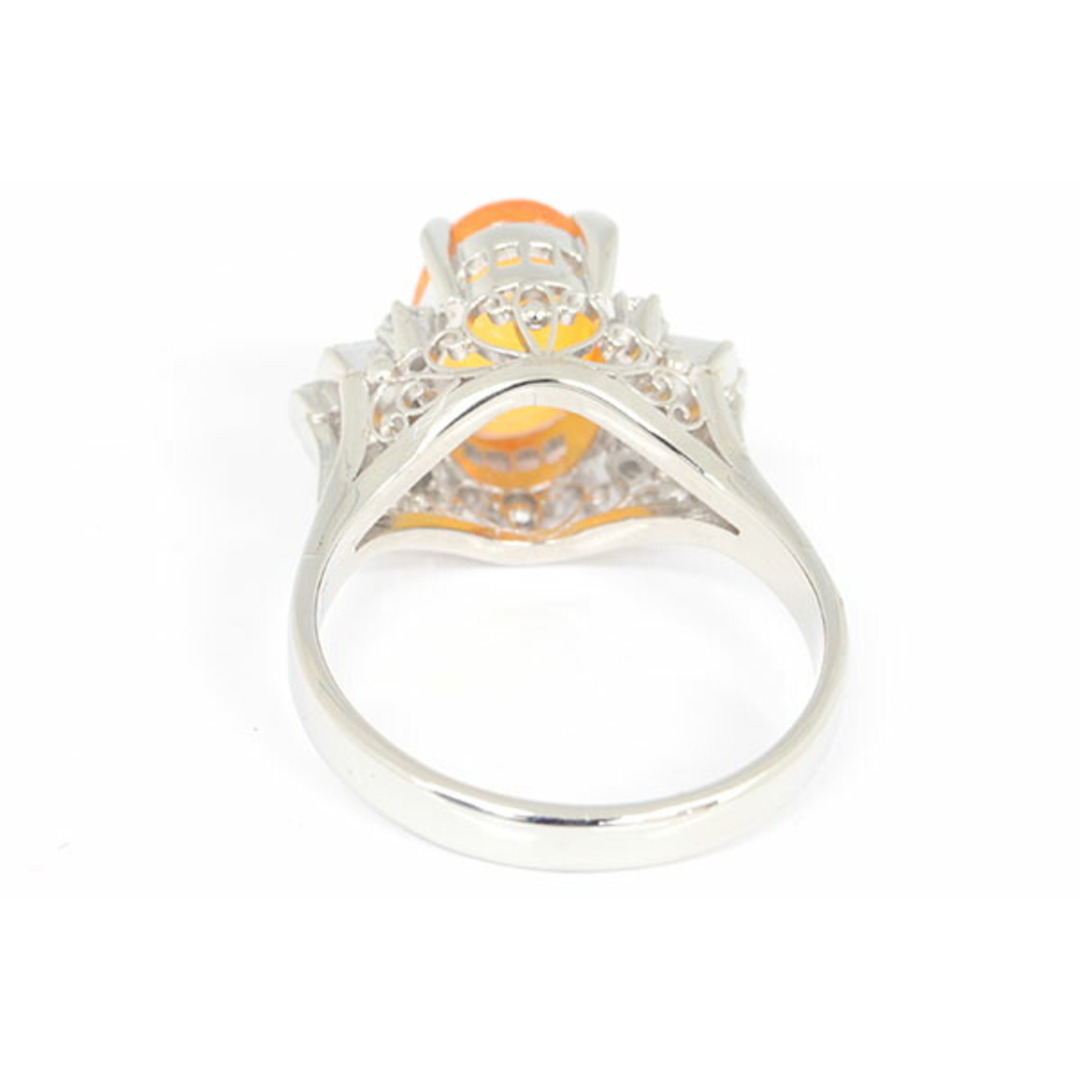  【中古】ファイアーオパール ダイヤモンド リング PT メンズのアクセサリー(リング(指輪))の商品写真
