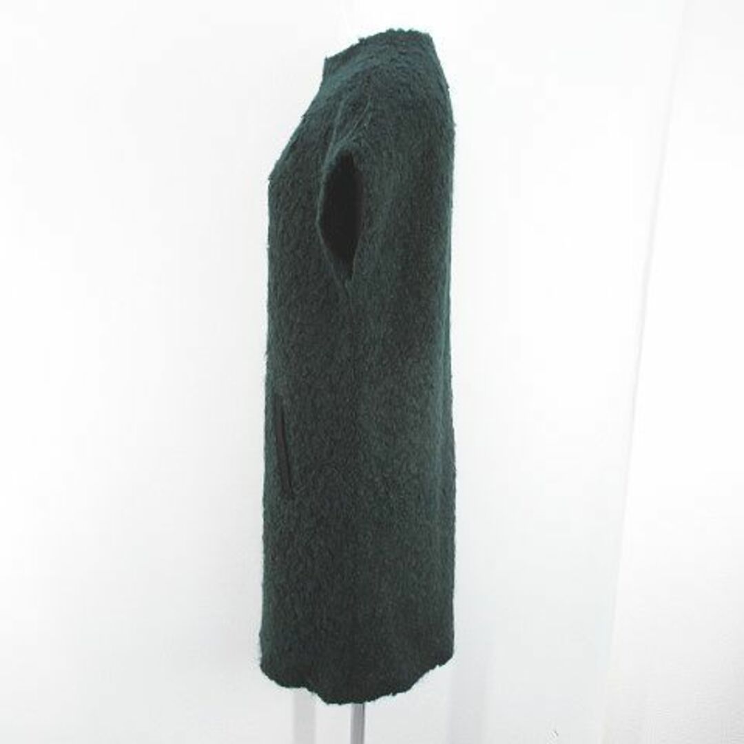 ROSE BUD(ローズバッド)のローズバッド 半袖 膝丈 ワンピ F 緑 グリーン 日本製 ポケット 毛 ウール レディースのワンピース(ひざ丈ワンピース)の商品写真