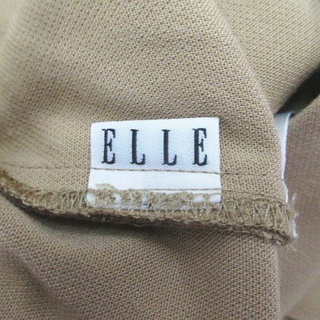 ELLE(エル)のエル ELLE ロング丈 ワイドパンツ 38 ベージュ系 ジップフライ レディースのパンツ(その他)の商品写真