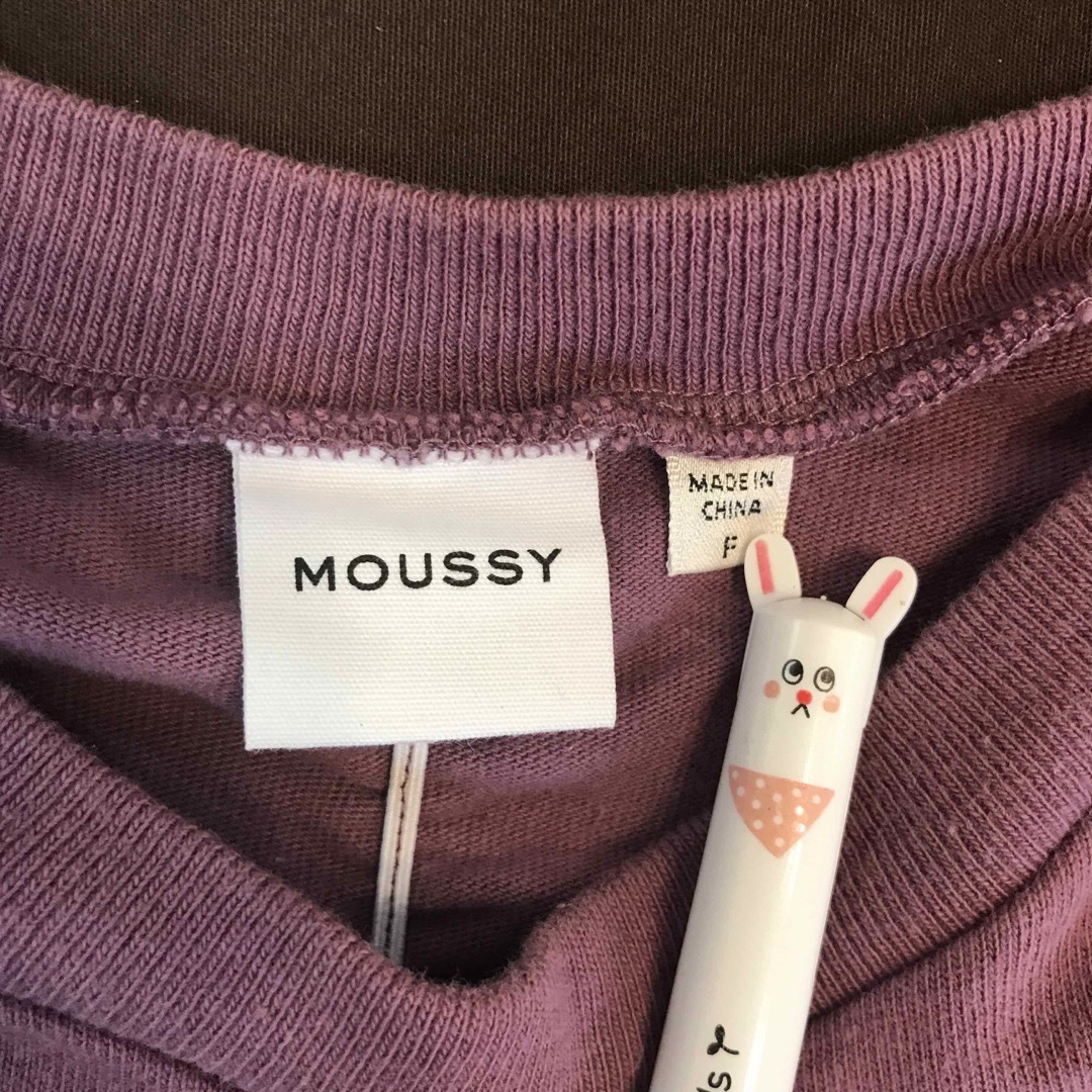 moussy(マウジー)のMOUSSY マウジー シャーリングカットソー 半袖  グラフィック くすみ F レディースのトップス(カットソー(半袖/袖なし))の商品写真