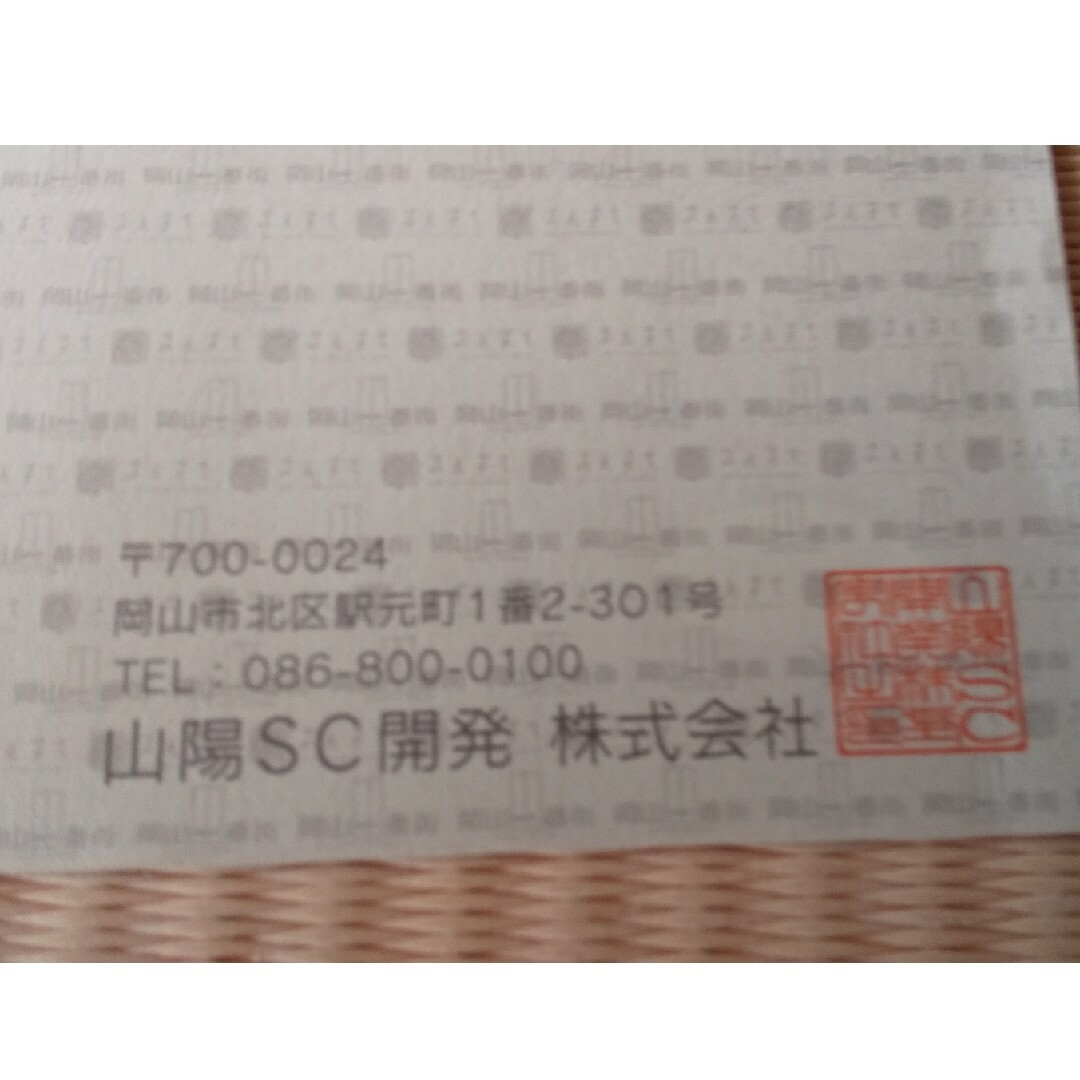 商品券 (岡山1番街・さんすて) チケットの優待券/割引券(ショッピング)の商品写真