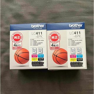 ブラザー(brother)のbrother 純正インクカートリッジ 4色パック LC411-4PK　２個(その他)