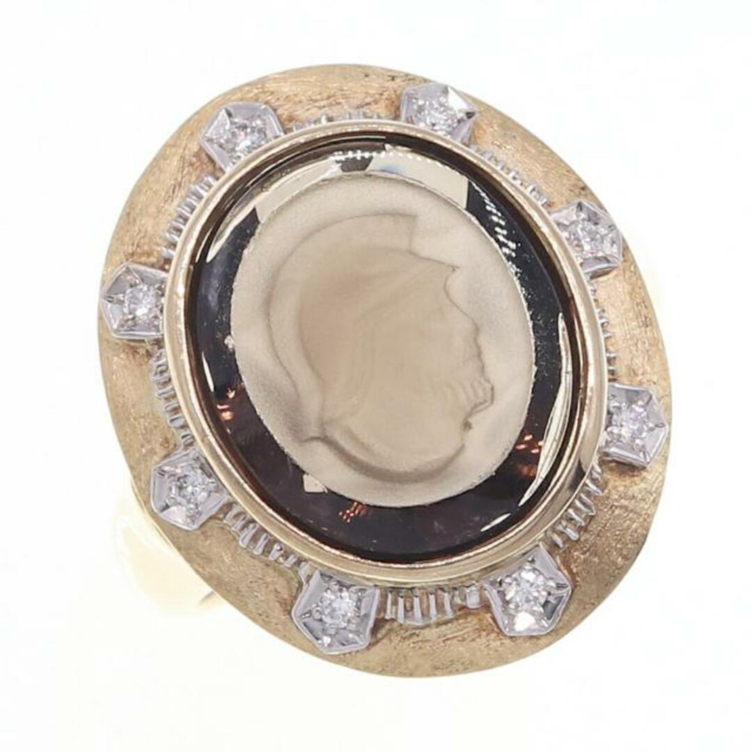  スモーキークォーツ ダイヤモンド リング D0.08ct メンズのアクセサリー(リング(指輪))の商品写真