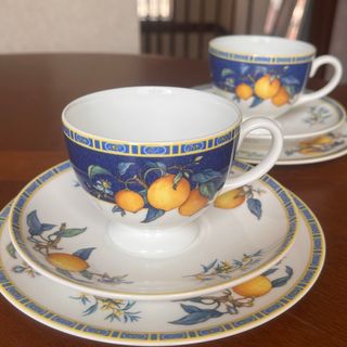 ウェッジウッド(WEDGWOOD)の【黒壺美品】ウェッジウッド★シトロン★トリオ　ペア(グラス/カップ)