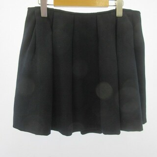 プラダ 07年 ウール ギャザースカート プリーツ ブラック 黒 42 約XL