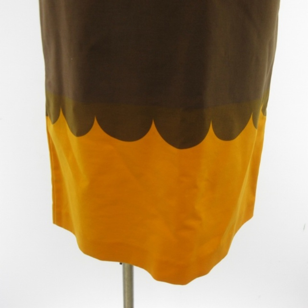 marimekko(マリメッコ)のマリメッコ ノースリーブワンピース スカート ロング ブラウン 茶 34 約XS レディースのワンピース(ひざ丈ワンピース)の商品写真