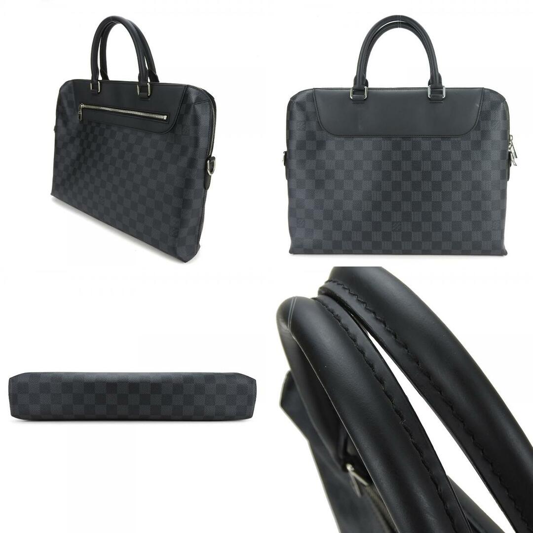 LOUIS VUITTON(ルイヴィトン)の【中古】 ルイ・ヴィトン ビジネスバッグ PDJ  N48260 ポルトドキュマンジュール ダミエグラフィットキャンバス レザー ブラック グレー シルバー金具 ビジネス 2WAY メンズ 男性 LOUIS VUITTON メンズのバッグ(ビジネスバッグ)の商品写真