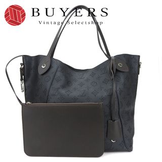 ルイヴィトン(LOUIS VUITTON)の【中古】 ルイ・ヴィトン トートバッグ ヒナMM M54354 モノグラムマヒナ ノワール ブラック ブラウン シルバー金具 ポーチ付き レディース 女性 LOUIS VUITTON(ハンドバッグ)