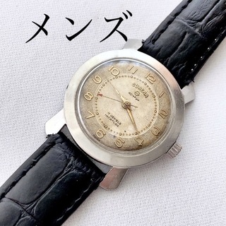 稀少　SWISS製　SURENA メンズ手巻き腕時計　稼動品　(腕時計(アナログ))