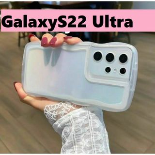 ギャラクシー(Galaxy)のGalaxyS22 Ultra ウェーブエッジ なみなみ　可愛いケース(Androidケース)