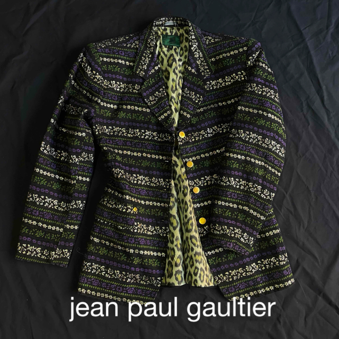 Jean-Paul GAULTIER(ジャンポールゴルチエ)のjean paul gaultier ゴルチェ　刺繍ジャケット レディースのジャケット/アウター(テーラードジャケット)の商品写真