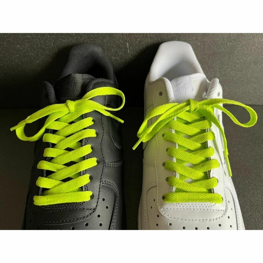 新品 120cm シューレース 靴紐 平紐 くつひも 無地 緑色 グリーン⓵ メンズの靴/シューズ(スニーカー)の商品写真