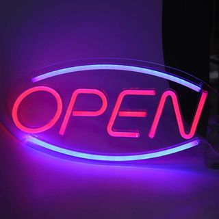 【新着商品】LEDネオンオープンサイン、PVCアクリルオープンレター型ハンギング(店舗用品)